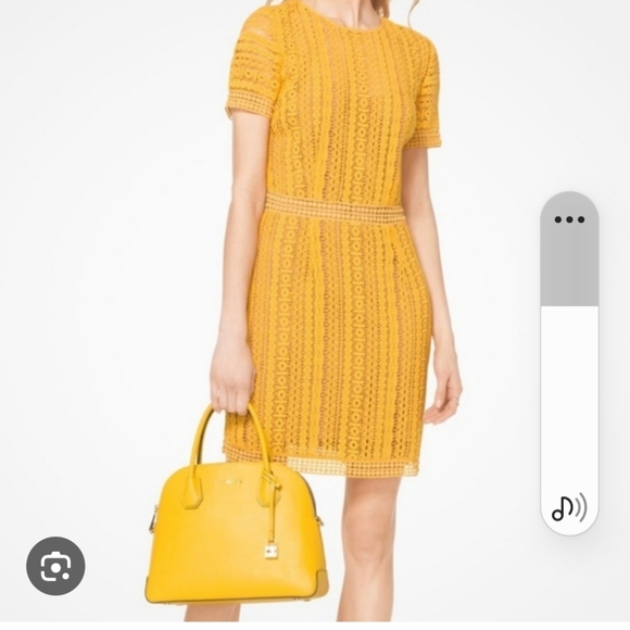 Yellow Crochet Michael Kors Dress